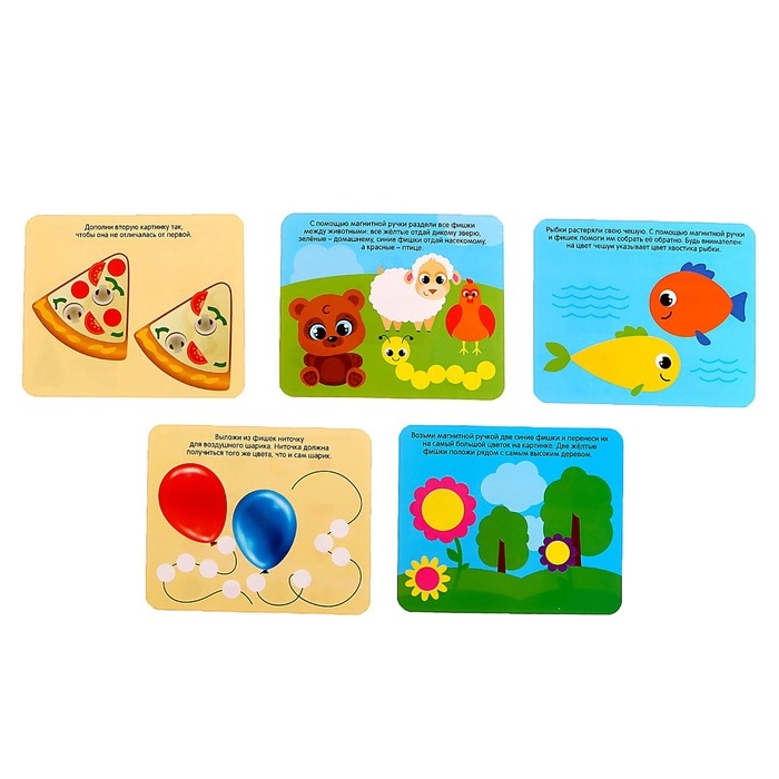 Обучающая игра с магнитной ручкой &laquo;Магнитные задания на логику&raquo;, по методике Монтессори