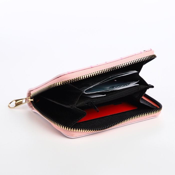 Кошелёк детский на молнии «Выбражулька», цвет розовый Кошелёк детский на молнии «Выбражулька», цвет розовый