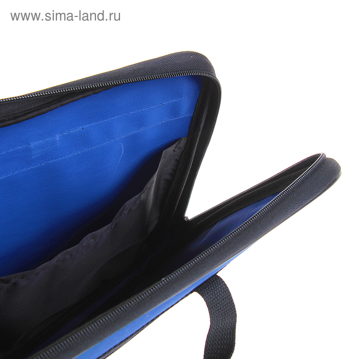 Папка с ручками текстильная А4, 365 х 290 х 30 мм, Calligrata, 1Ш41, Папка с ручками текстильная А4, 365 х 290 х 30 мм, Calligrata, 1Ш41, "Офис", внешний/внутренний карман, синяя