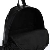 Рюкзак школьный на молнии, цвет чёрный