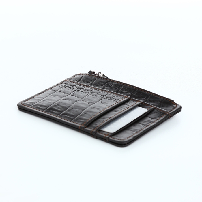 Визитница кожаная, TEXTURA, 8 карт, цвет коричневый