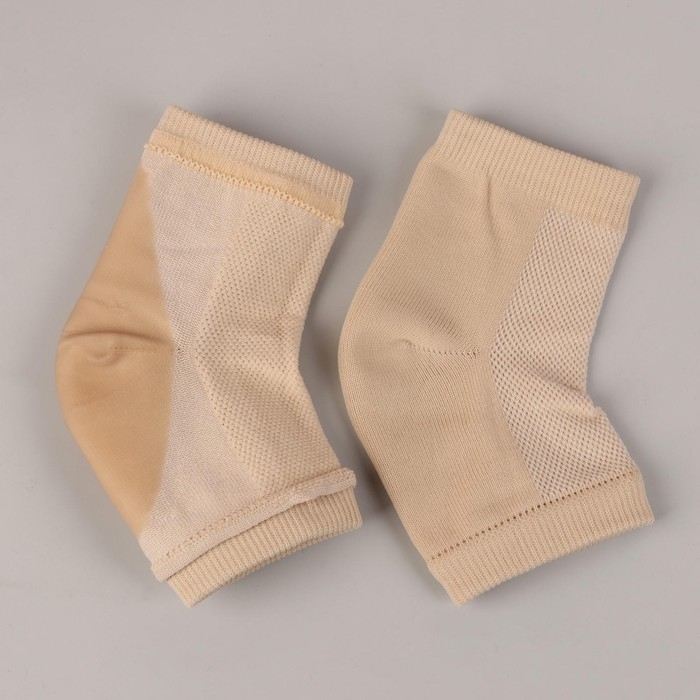 Напяточники для педикюра, увлажняющие, 16 &times; 8,5 см, ONE SIZE, цвет бежевый