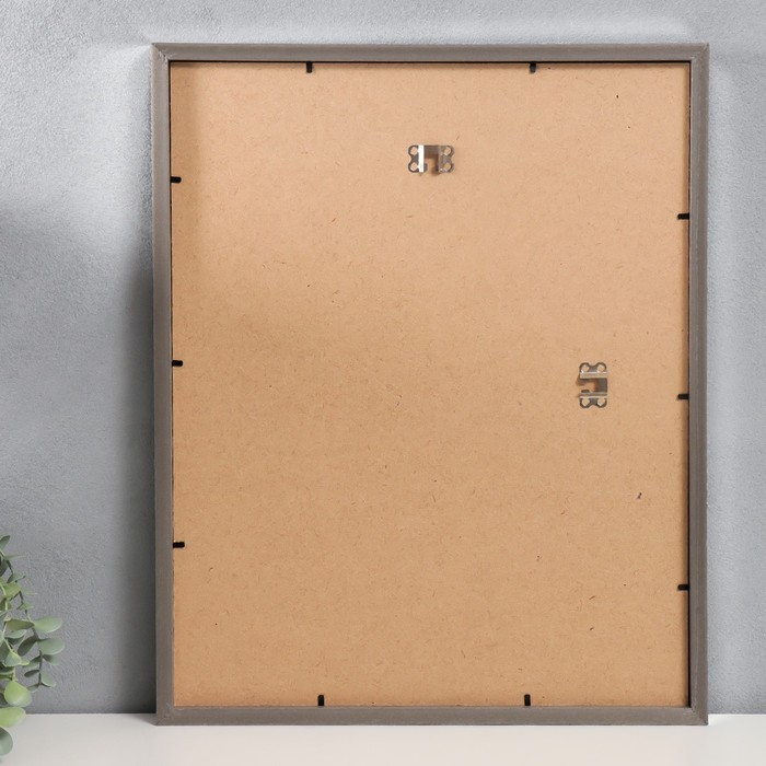 Фоторамка пластик "МИРАМ" 40х50 см, 021 серебро (пластиковый экран)