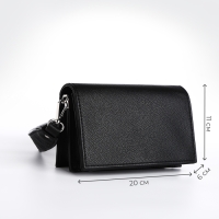 Сумка женская TEXTURA, мессенджер, маленький размер, цвет чёрный