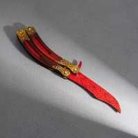 Сувенир деревянный &laquo;Нож бабочка&raquo; красные линии