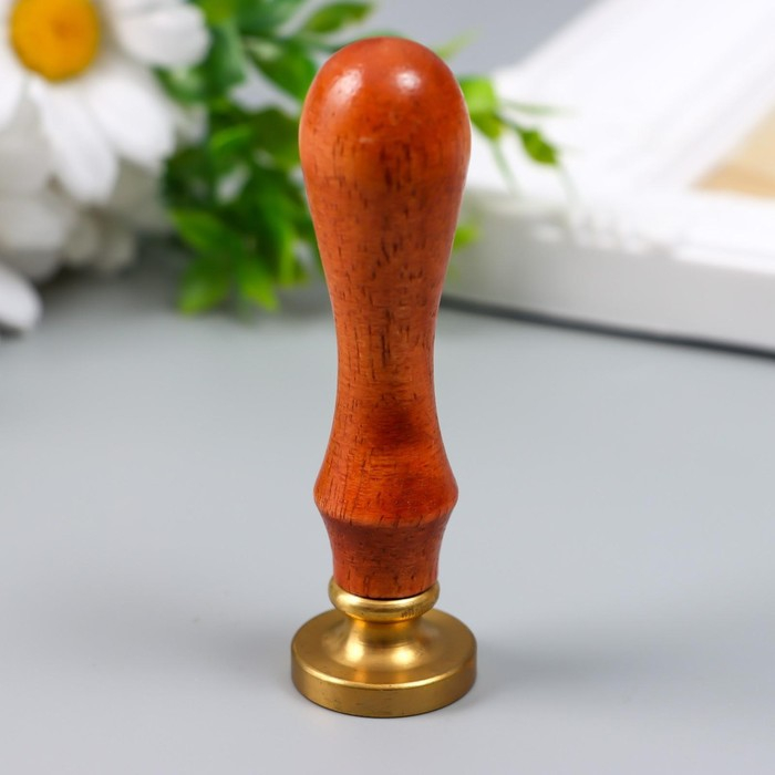 Печать для сургуча с деревянной ручкой Печать для сургуча с деревянной ручкой "Love и узоры" 9х2,5х2,5 см