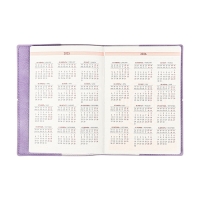 Ежедневник датир 2025г А6+ 176л ESCALADA, мяг обл, иск кожа, тис ф, кр бл 70г/м2, сир-ый