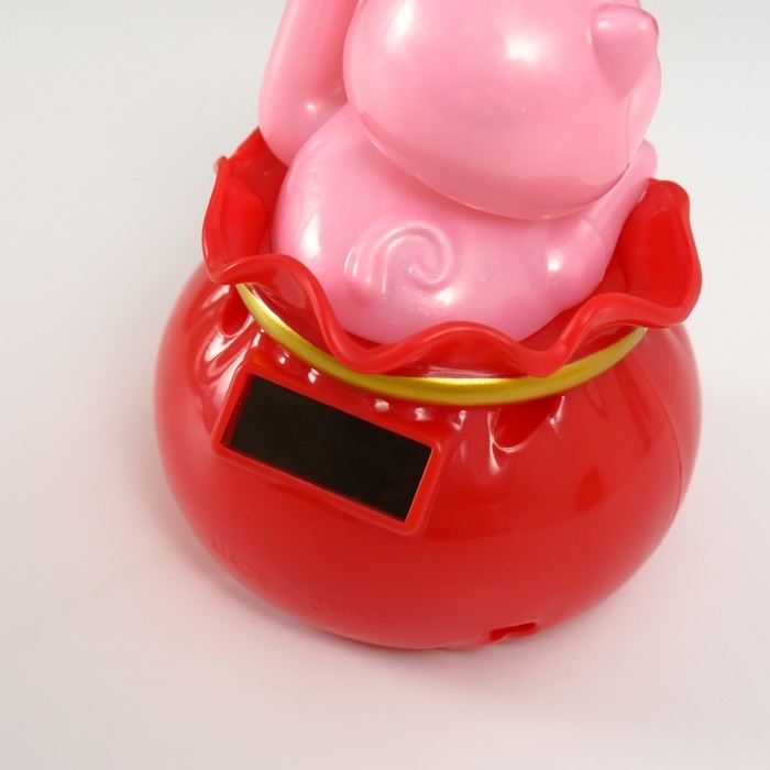 Маятник пластик Маятник пластик "Счастливый кот в денежном мешке" белый 7х7х9 см