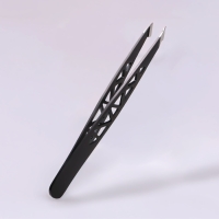 Пинцет &laquo;Геометрия&raquo;, скошенный, заострённый, 9,5 см, цвет чёрный