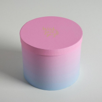 Набор шляпных коробок для цветов 4 в 1, упаковка подарочная, &laquo;Градиент&raquo;, 14 х 13 см - 20 х 17,5 см