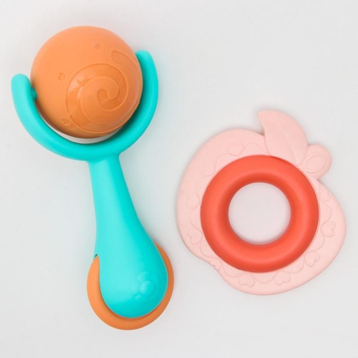 Набор погремушек с прорезывателем &laquo;Овощной микс&raquo;, 2 шт