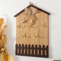 Крючки декоративные дерево "Домик с бантом" 18х25 см Крючки декоративные дерево "Домик с бантом" 18х25 см