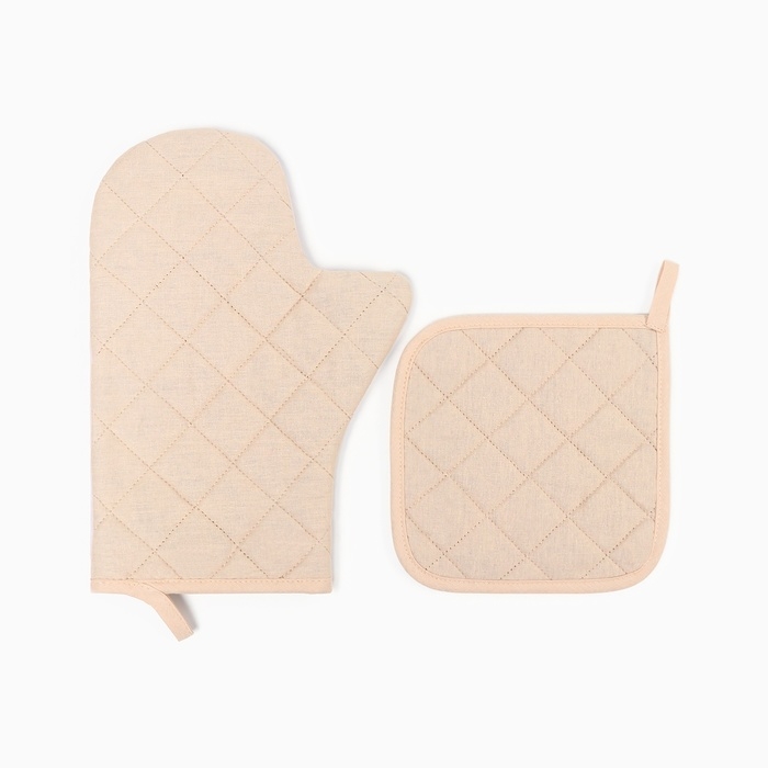 Набор кух. Доляна "Вкусного года": прихватка 17х17 см, варежка-прихватка 20х28 см, 35%хл, 65 1033018