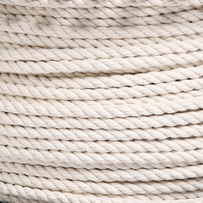 Канат хлопчатобумажный 6 мм (120 м) белый