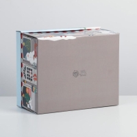 Коробка подарочная новогодняя складная &laquo;Зимний город&raquo;, 31,2 х 25,6 х 16,1 см, Новый год