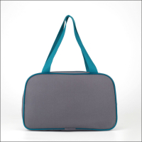 Сумка для обуви на молнии, наружный карман, TEXTURA, цвет серый/бирюзовый Сумка для обуви на молнии, наружный карман, TEXTURA, цвет серый/бирюзовый