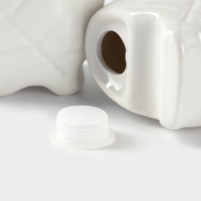 Набор фарфоровый для специй на бамбуковой подставке BellaTenero &laquo;Листья&raquo;, 4 предмета: солонка 120 мл, перечница 120 мл, салфетница, подставка, цвет белый