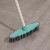 Щётка для подметания пола с силиконовыми отбойниками Доляна, окрашенный металлический черенок, 27×6×126 см, цвет МИКС Щётка для подметания пола с силиконовыми отбойниками Доляна, окрашенный металлический черенок, 27×6×126 см, цвет МИКС