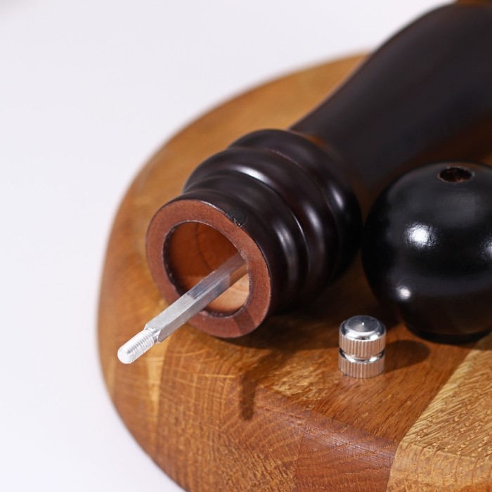 Мельница для специй Доляна &laquo;Дуновение леса&raquo;, 26,5&times;4,5 см, керамический механизм, цвет тёмное дерево