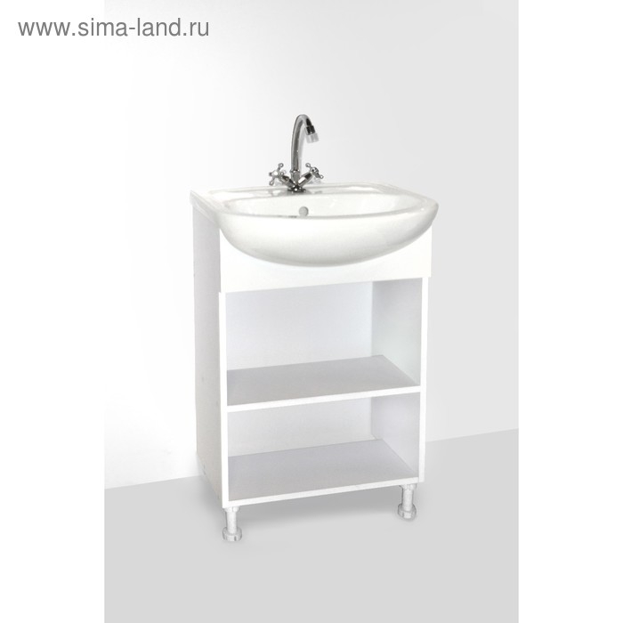 Комплект мебели для ванной: Тумба "Стандарт 60" + раковина "Амур 60", 60 х 46,3 х 86 см