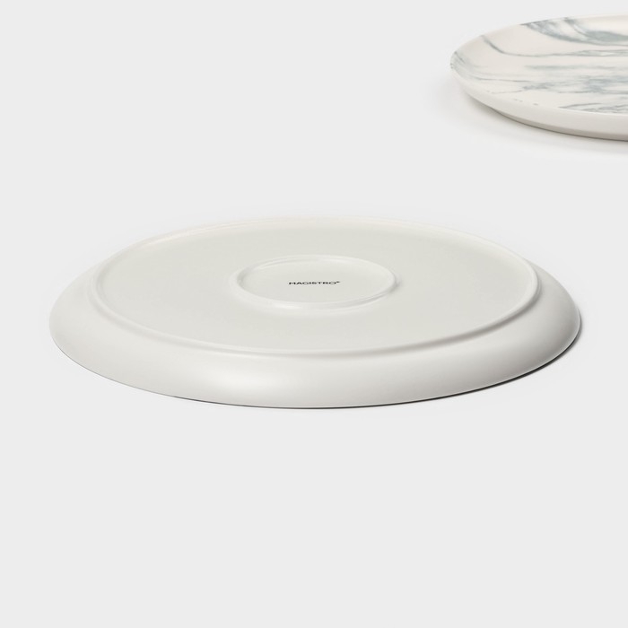 Набор тарелок обеденных фафрфоровых Magistro Real Marble, d=26 см, 2 шт Набор тарелок обеденных фафрфоровых Magistro Real Marble, d=26 см, 2 шт