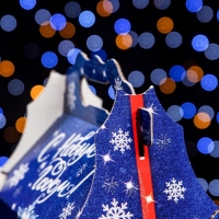 Новый год. Подарочная коробка "Ароматная ель" , 20,3 х 12,3 х 41 см.