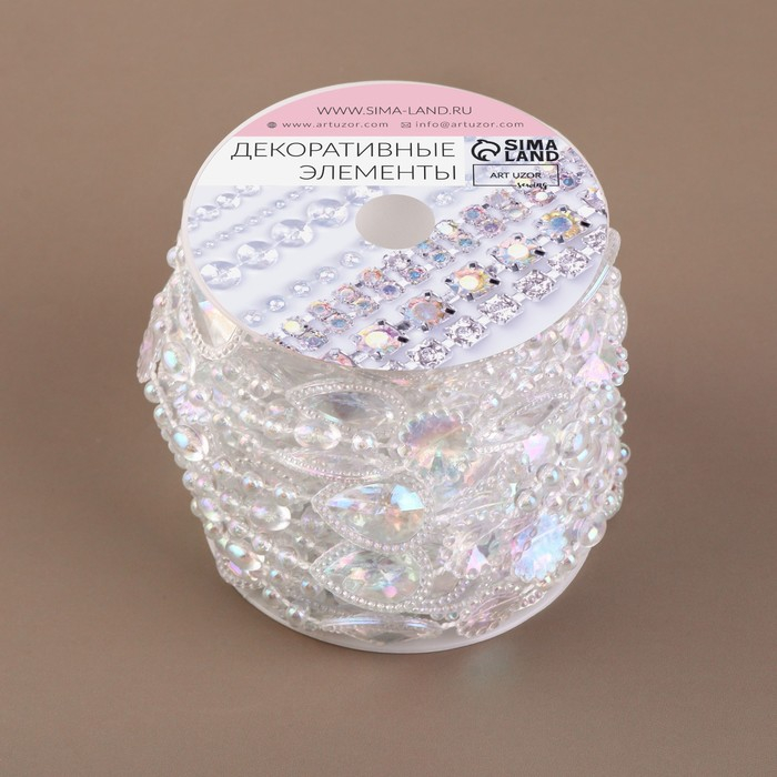 Бусы на нитях, с голографией, 15 мм, 9 ± 1 м, цвет прозрачный Бусы на нитях, с голографией, 15 мм, 9 ± 1 м, цвет прозрачный