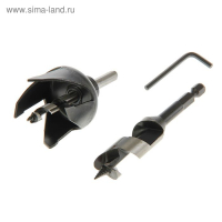 Набор для установки врезных замков ТУНДРА, сверло шнековое 22 мм, коронка 54 мм Набор для установки врезных замков ТУНДРА, сверло шнековое 22 мм, коронка 54 мм