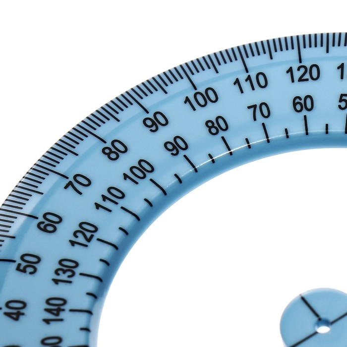 Транспортир 10 см 180&deg;, ErichKrause "Manga", пластик, непрозрачный, коробка-дисплей, МИКС