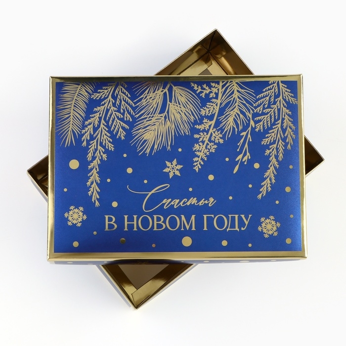 Новый год. Коробка подарочная новогодняя складная &laquo;Счастья в Новом году&raquo;, 21 х 15 х 7 см, Новый год