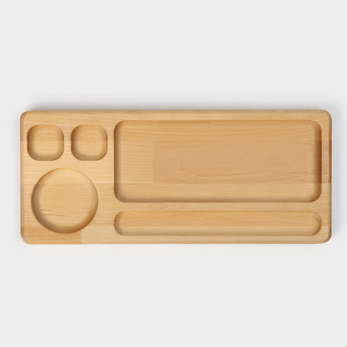 Блюдо для подачи Adelica «Роллы и Суши», 30×13×1,8 см, массив берёзы Блюдо для подачи Adelica «Роллы и Суши», 30×13×1,8 см, массив берёзы