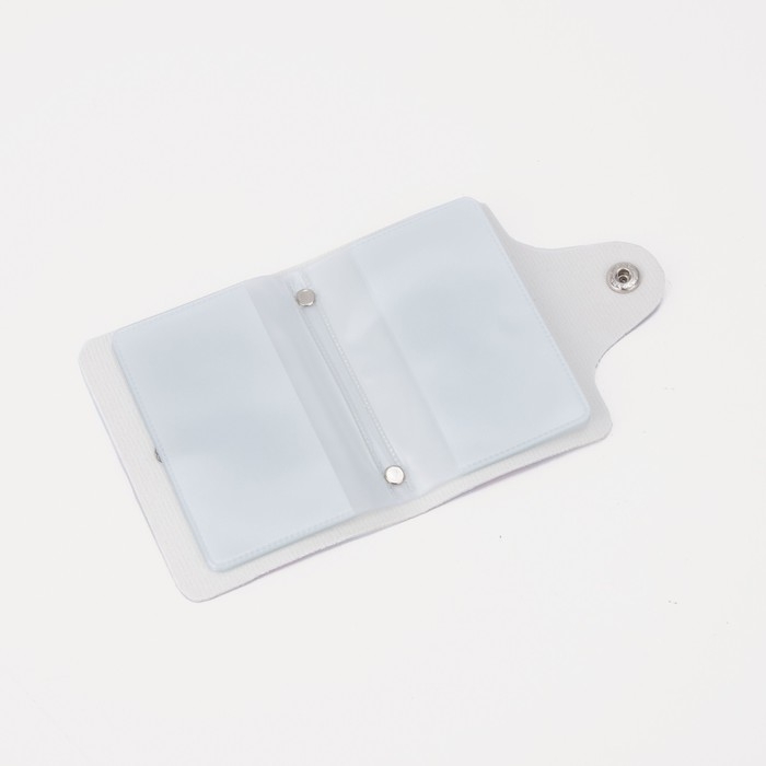 Визитница на кнопке, 28 карт, цвет разноцветный