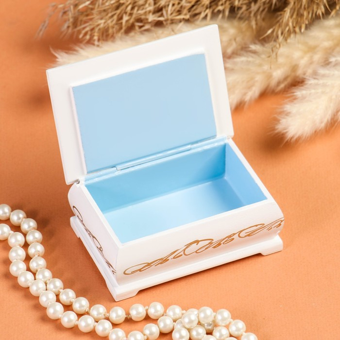 Шкатулка &laquo;Букет цветов в вазе&raquo;, белая, 6&times;9 см, лаковая миниатюра