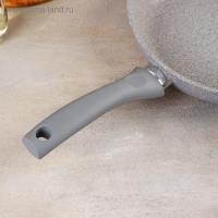 Сковорода с ручкой, антипригарное покрытие, d=26 см, h=60 мм, цвет светлый мрамор