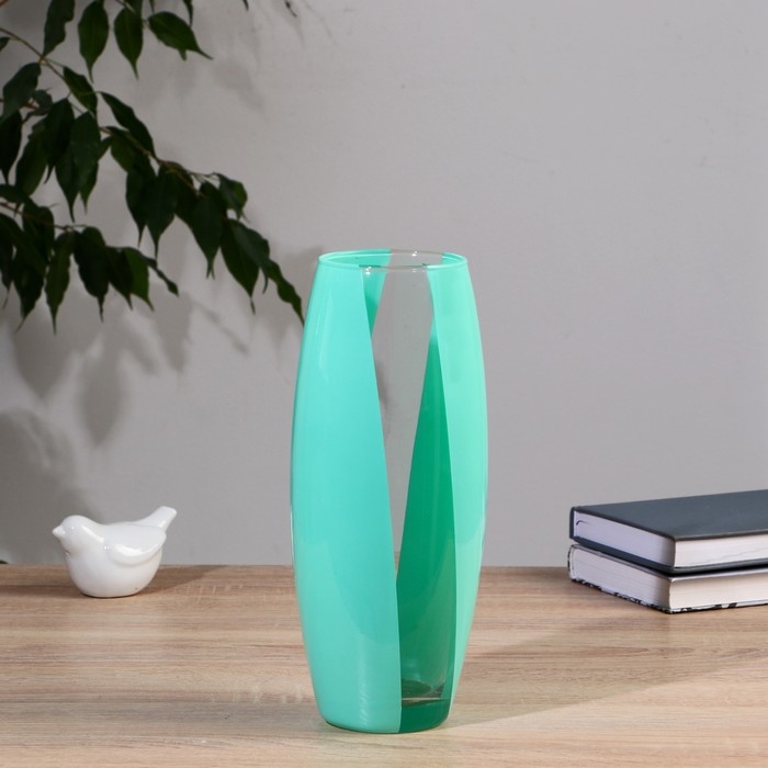 Ваза Ваза "Абстракция-зеленый" d-7,5см 10х26см