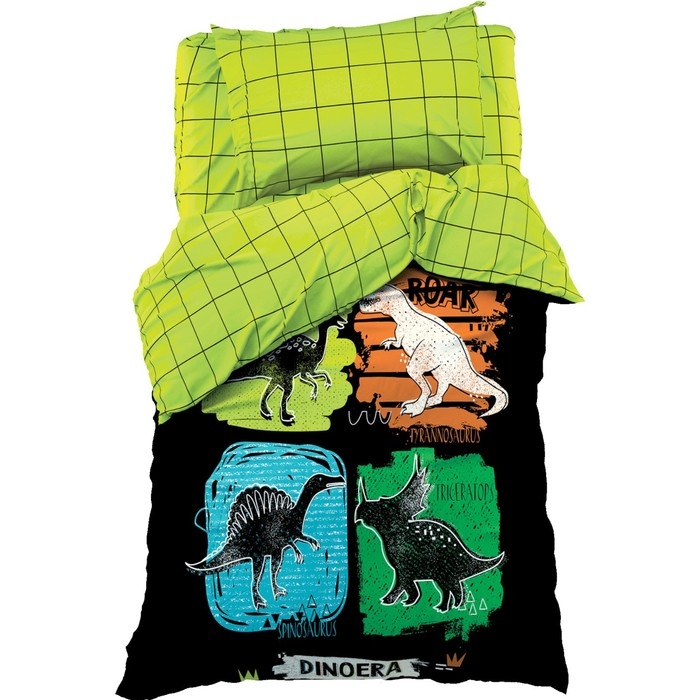 Постельное бельё Этель 1,5 сп Постельное бельё Этель 1,5 сп "Dinoera" 143х215 см, 150х214 см, 50х70 см -1 шт, бязь