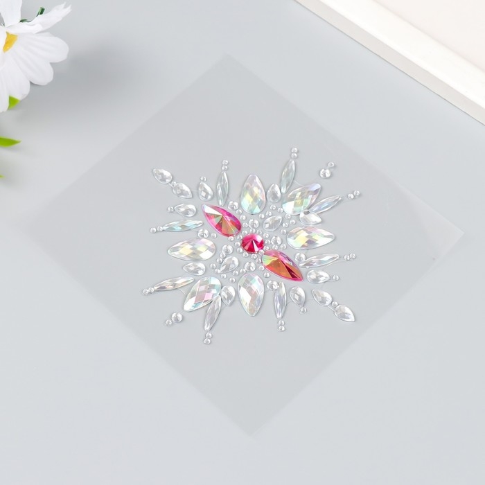 Наклейка пластик стразы Наклейка пластик стразы "Украшение. Солнце" МИКС 12,3х12 см