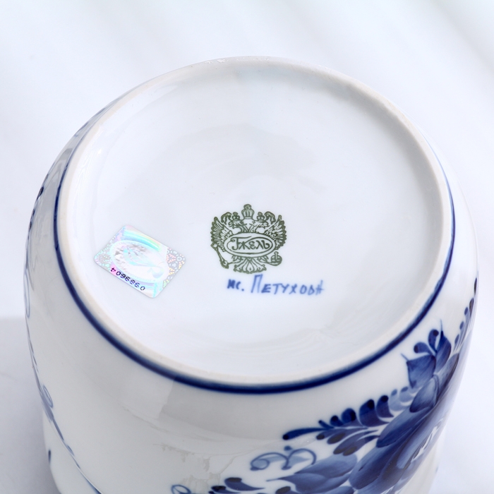 Банка под крупу Банка под крупу "Грация", h-19см, v-1,3л, гжель, 1 сорт