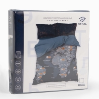 Постельное бельё "Этель" евро Путешествие 200х217 см, 240*220 см, 50х70+3 см - 2 шт, ранфорс