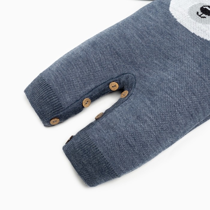 Комбинезон вязаный Крошка Я &laquo;Мишка&raquo;, рост 68-74 см