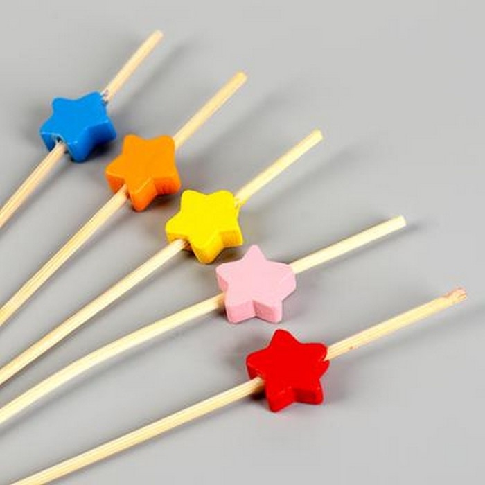 Шпажки &laquo;Звёзды&raquo;, в наборе 24 шт., цвета МИКС