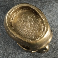 Кашпо - органайзер "Череп" бронза, 0,2 л/19х14х12см