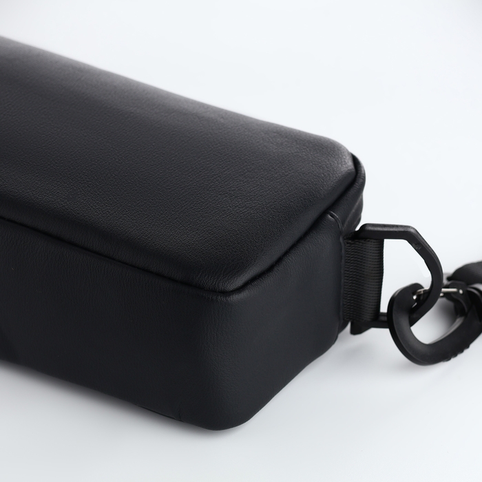 Сумка женская на молнии, TEXTURA, маленький размер, длинный ремень, цвет чёрный