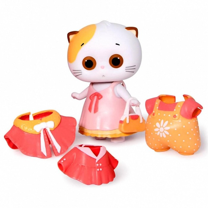 Игровой набор &laquo;Мини Кошечка Ли-Ли &laquo;Маленькие секретики&raquo;, 5 предметов одежды, 8 см