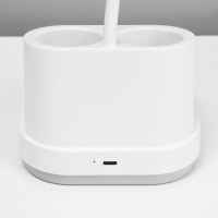 Настольная лампа "Ронд" LED, от USB/АКБ 10 Вт сенсор 3000-6000 К белый 13х13х44 см RISALUX