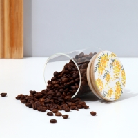 Банка для хранения сыпучих продуктов и круп &laquo;Нежная мимоза&raquo;, 250 мл