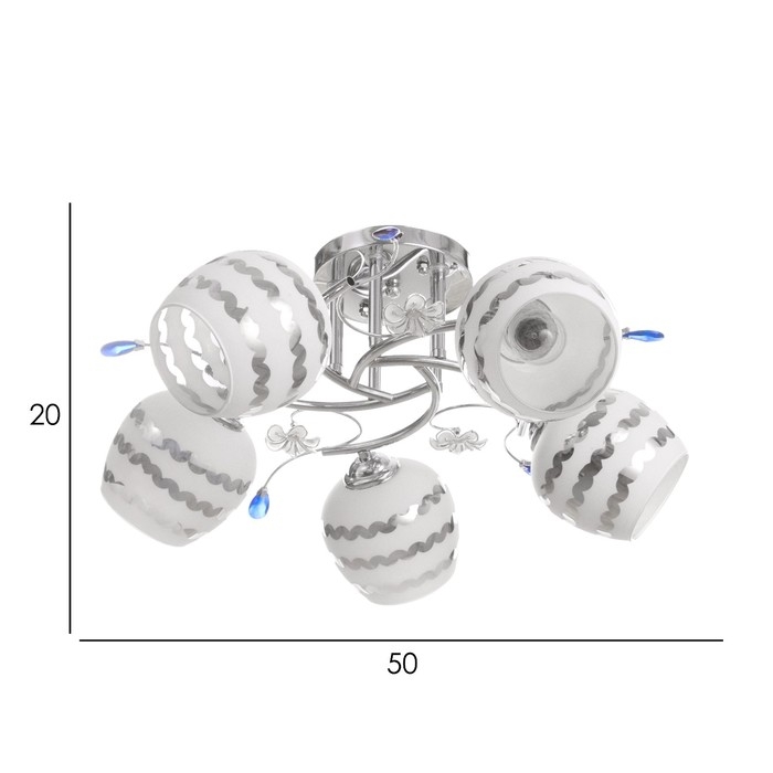 Люстра "Вивиан" 5х40Вт Е27 Хром МОДЕЛЬ: 2612358
