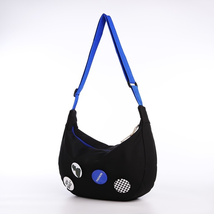 Сумка молодёжная на молнии, цвет чёрный Сумка молодёжная на молнии, цвет чёрный