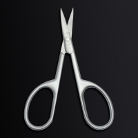 Ножницы маникюрные &laquo;Premium satin&raquo;, узкие, прямые, матовые, 9,6 см, цвет серебристый