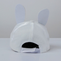 Кепка детская для девочки &laquo;Заюшка&raquo;, с ушками, цвет белый, р-р 52-54, 5-7 лет